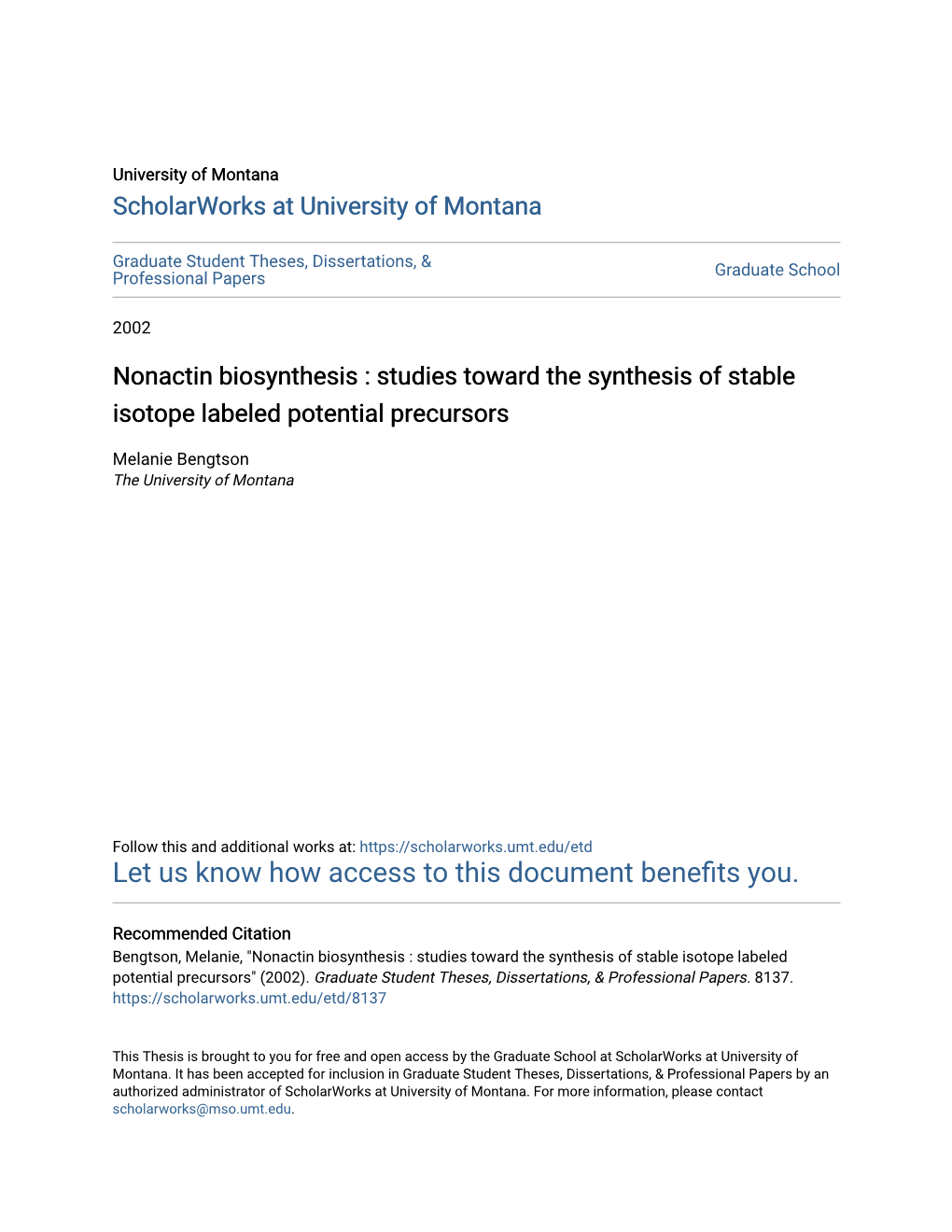 Studies Toward the Synthesis of Stable Isotope Labeled Potential Precursors