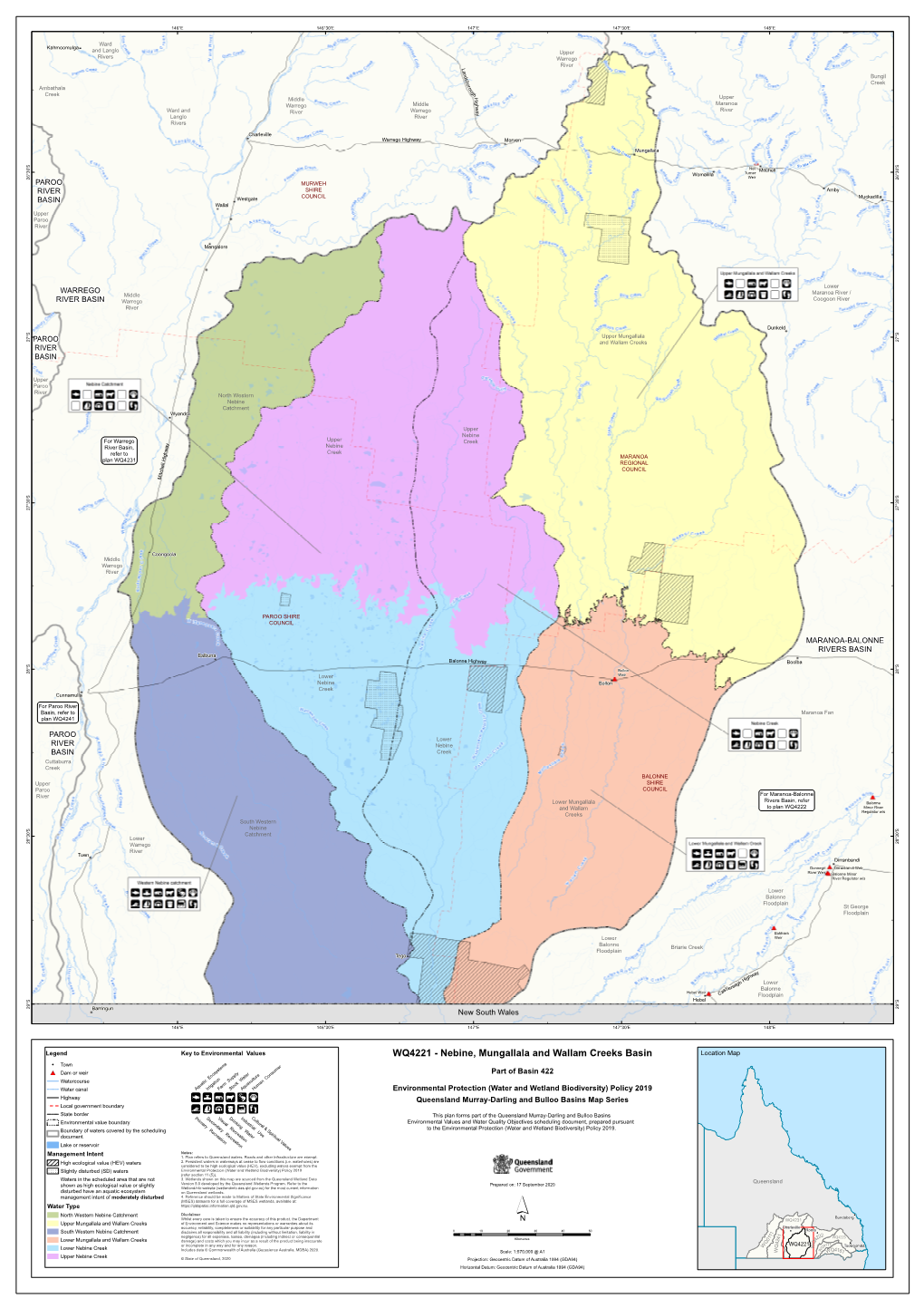 WQ4221 Nebine, Mungallala and Wallam Creeks Basin Environmental Values and Water Quality Objectives