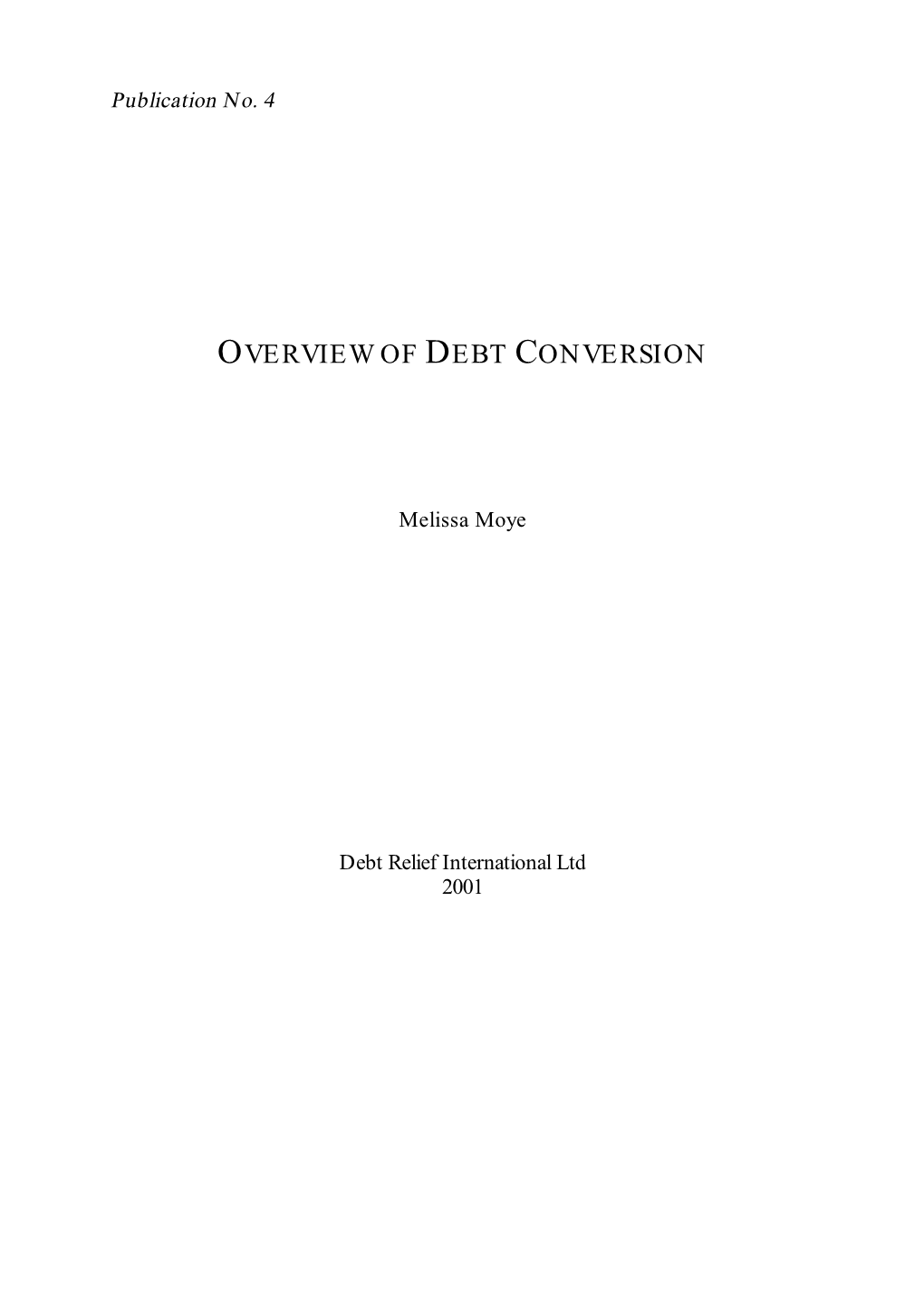 Overview of Debt Conversion