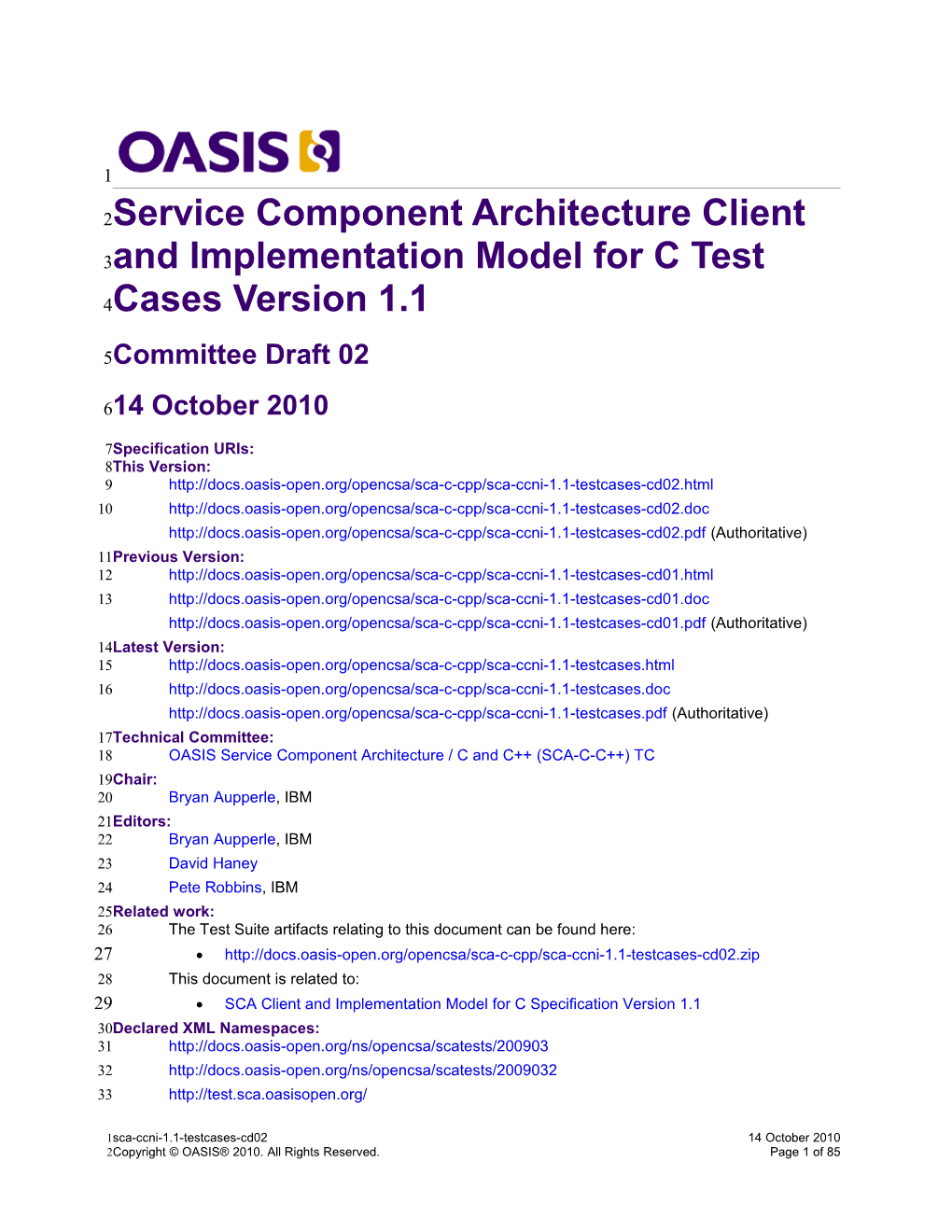 OASIS Specification Template s5