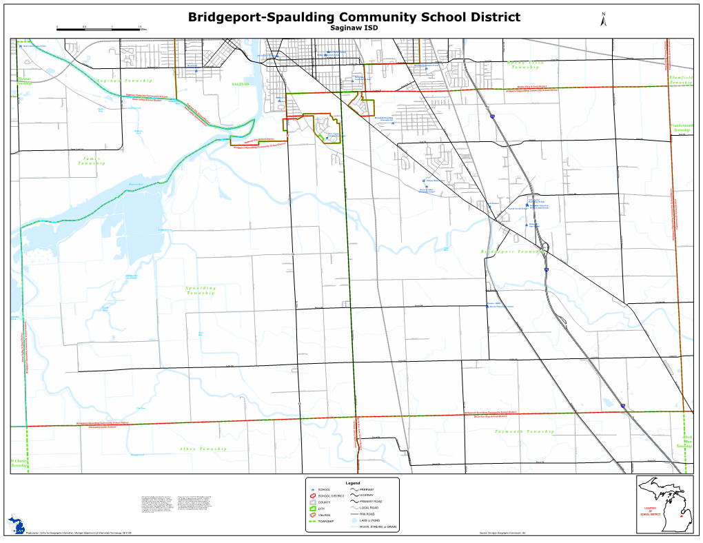 Bridgeport-Spaulding Community School District 0 0.5 1 1.5 Miles Saginaw ISD