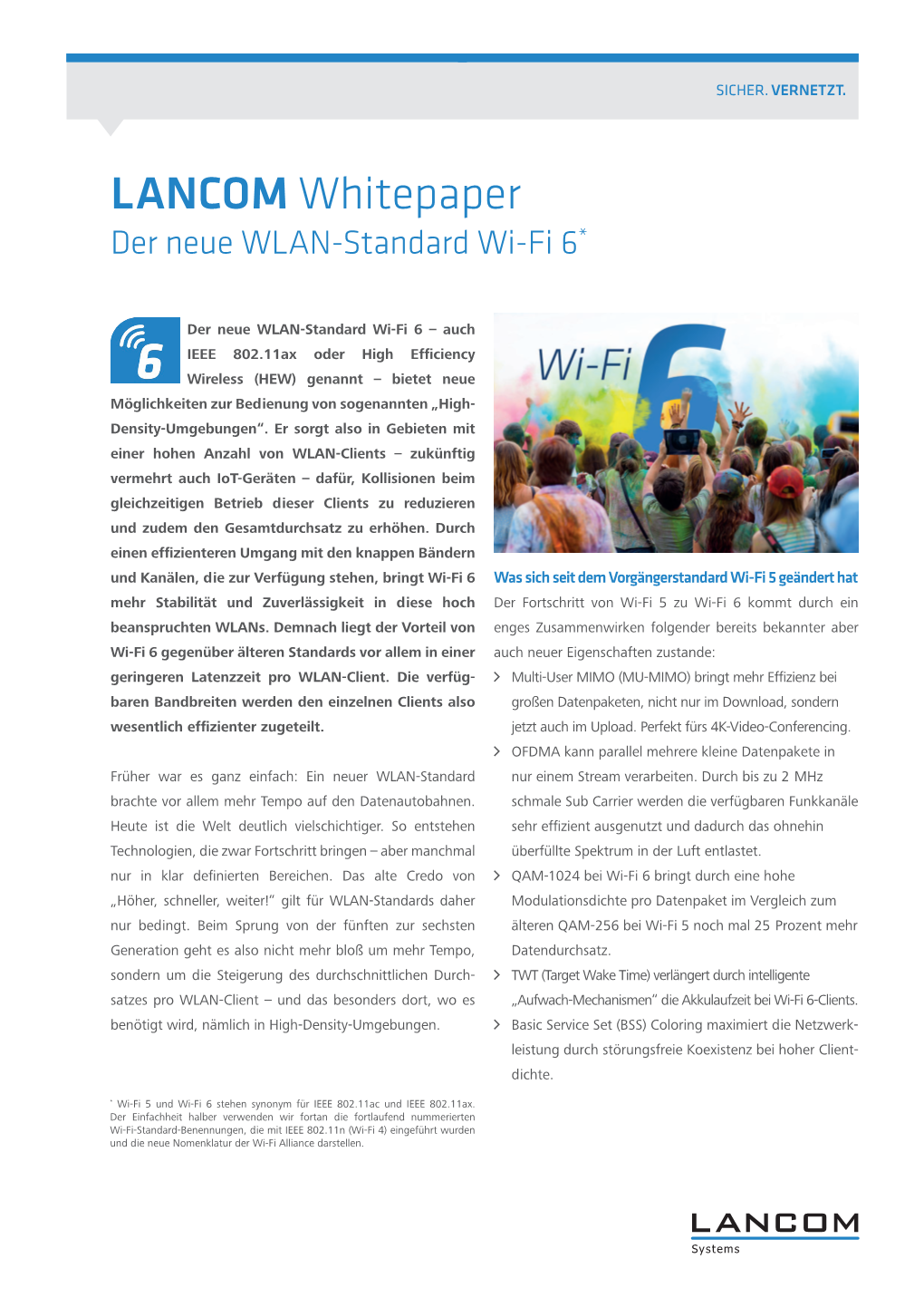 LANCOM Whitepaper – Der Neue WLAN-Standard Wi-Fi 6