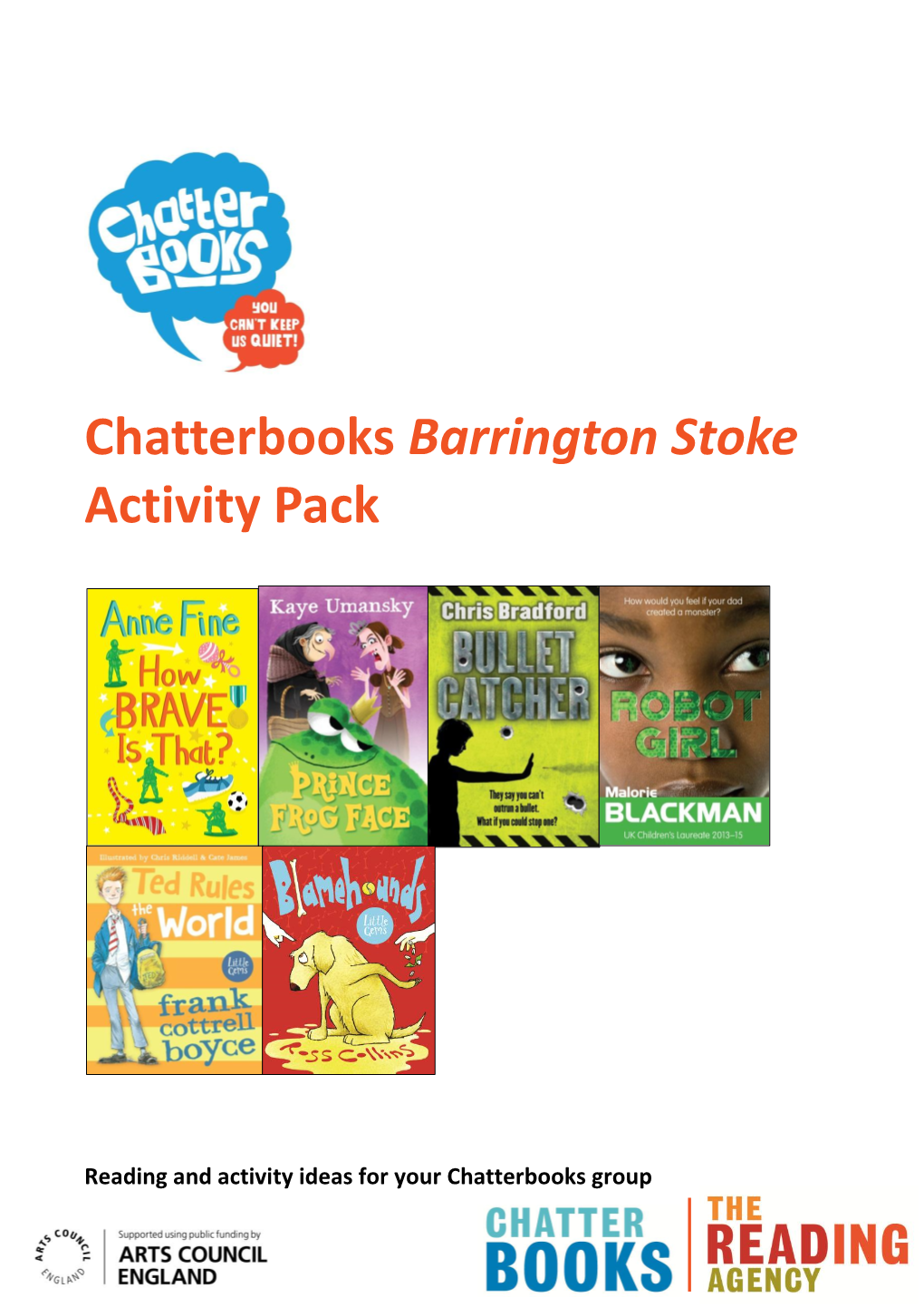 Chatterbooks Barrington Stoke Activity Pack