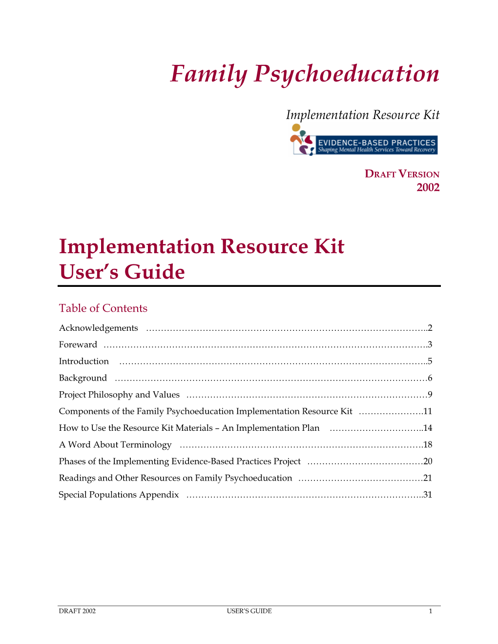 Family Psychoeducation