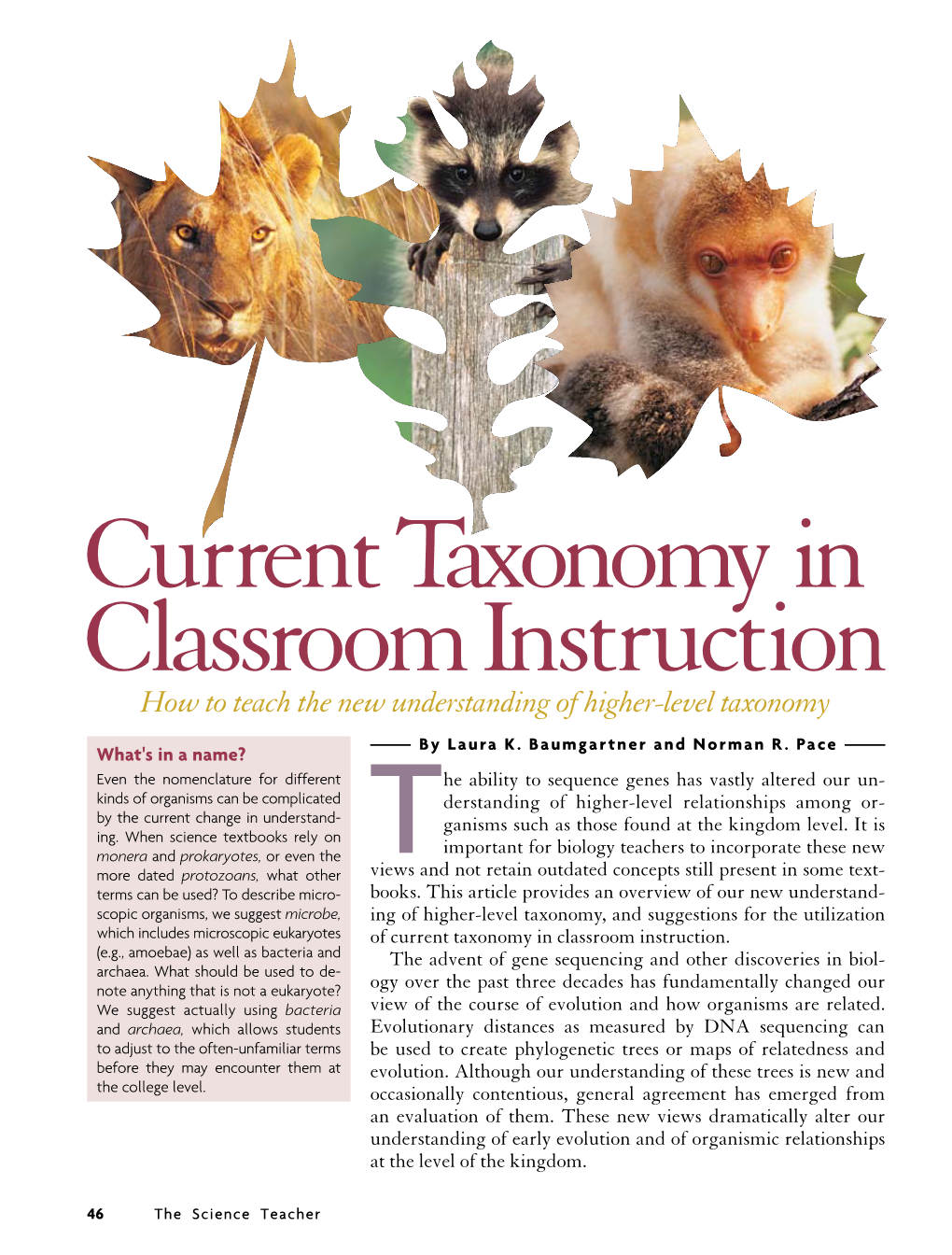 How to Teach the New Understanding of Higher-Level Taxonomy by Laura K