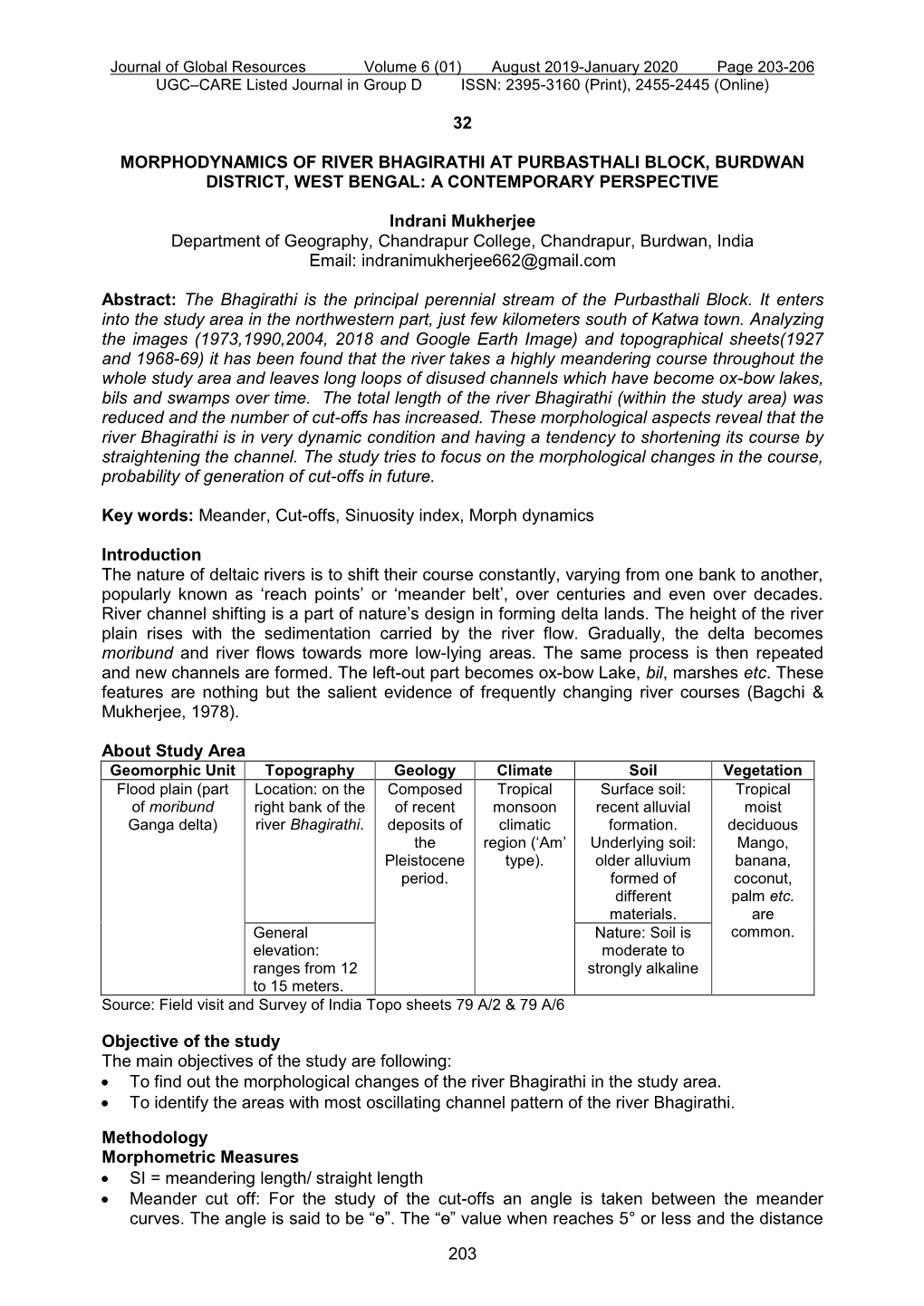 203 32 Morphodynamics of River Bhagirathi At