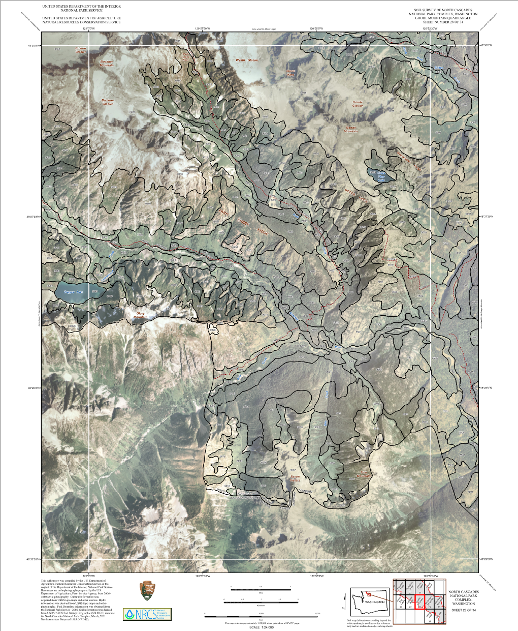 Detailed Map Sheet; Soil Survey of North Cascades National Park