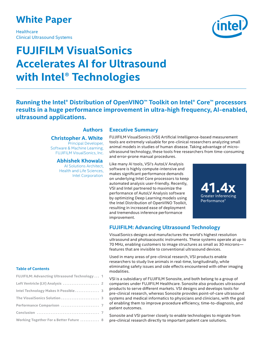 FUJIFILM Visualsonics Accelerates AI for Ultrasound with Intel® Technologies