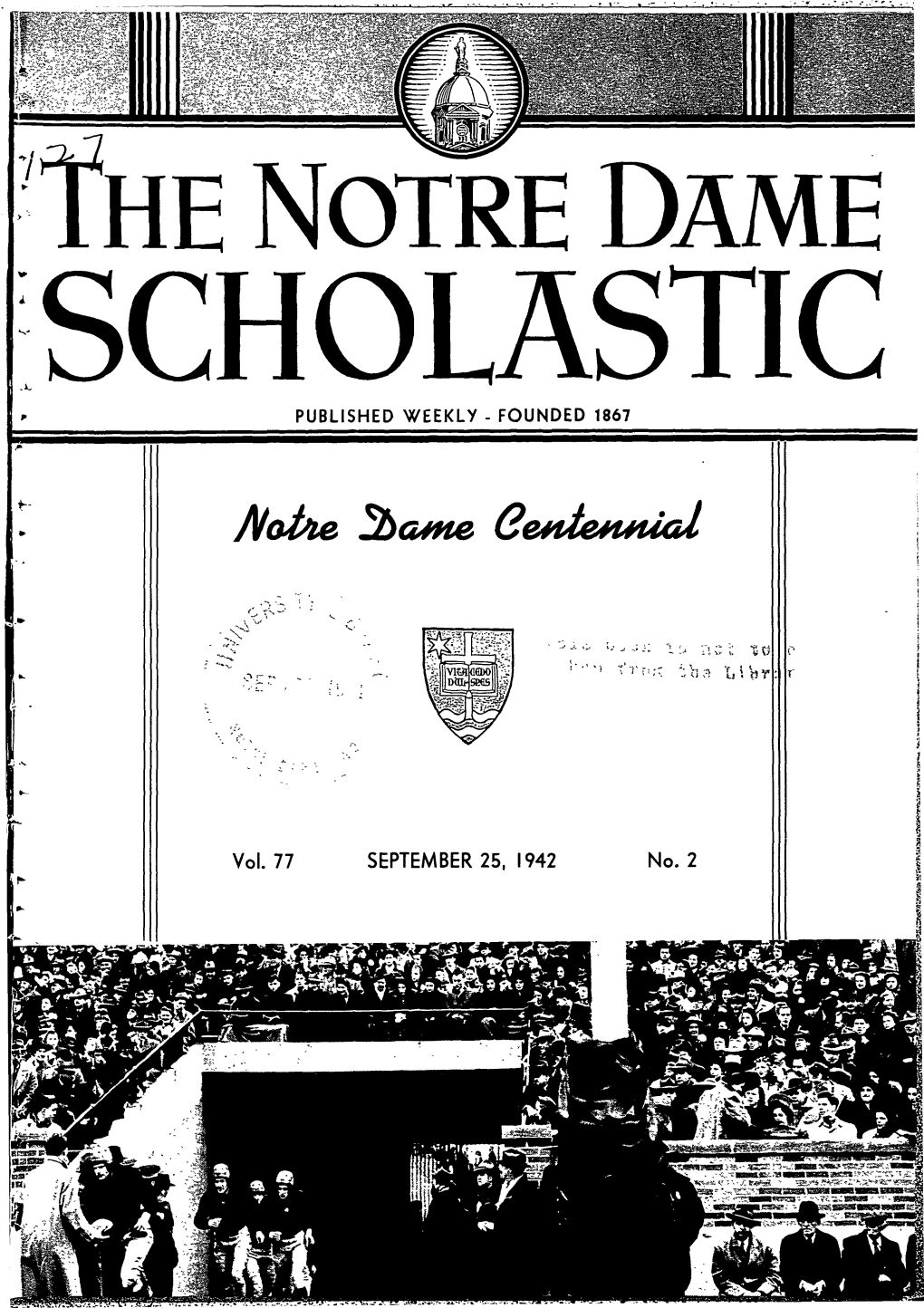 Notre Dame Scholastic, Vol. 77, No. 02