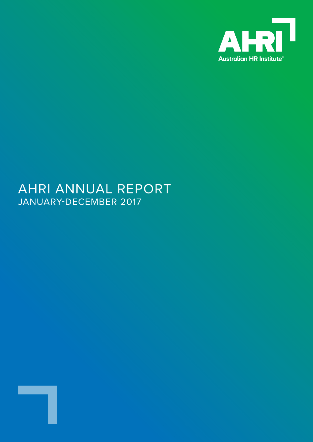 Ahri Annual Report January-December 2017 Contents