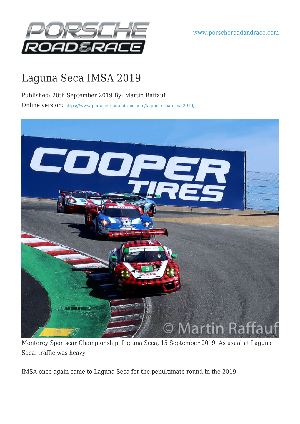 Laguna Seca IMSA 2019