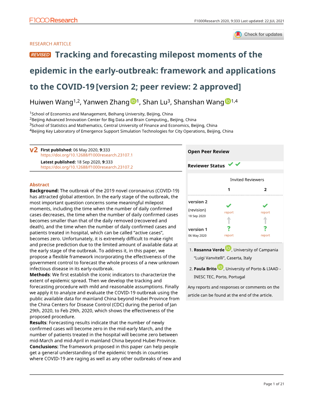 Tracking and Forecasting Milepost Moments of the Epidemic in the Early-Outbreak: Framework and Applications to the COVID-19 [Version 2; Peer Review: 2 Approved]