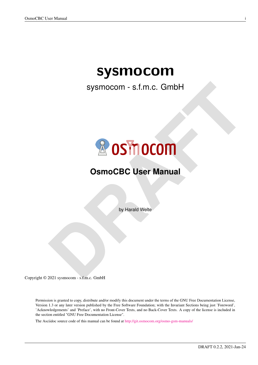 Osmocbc User Manual I