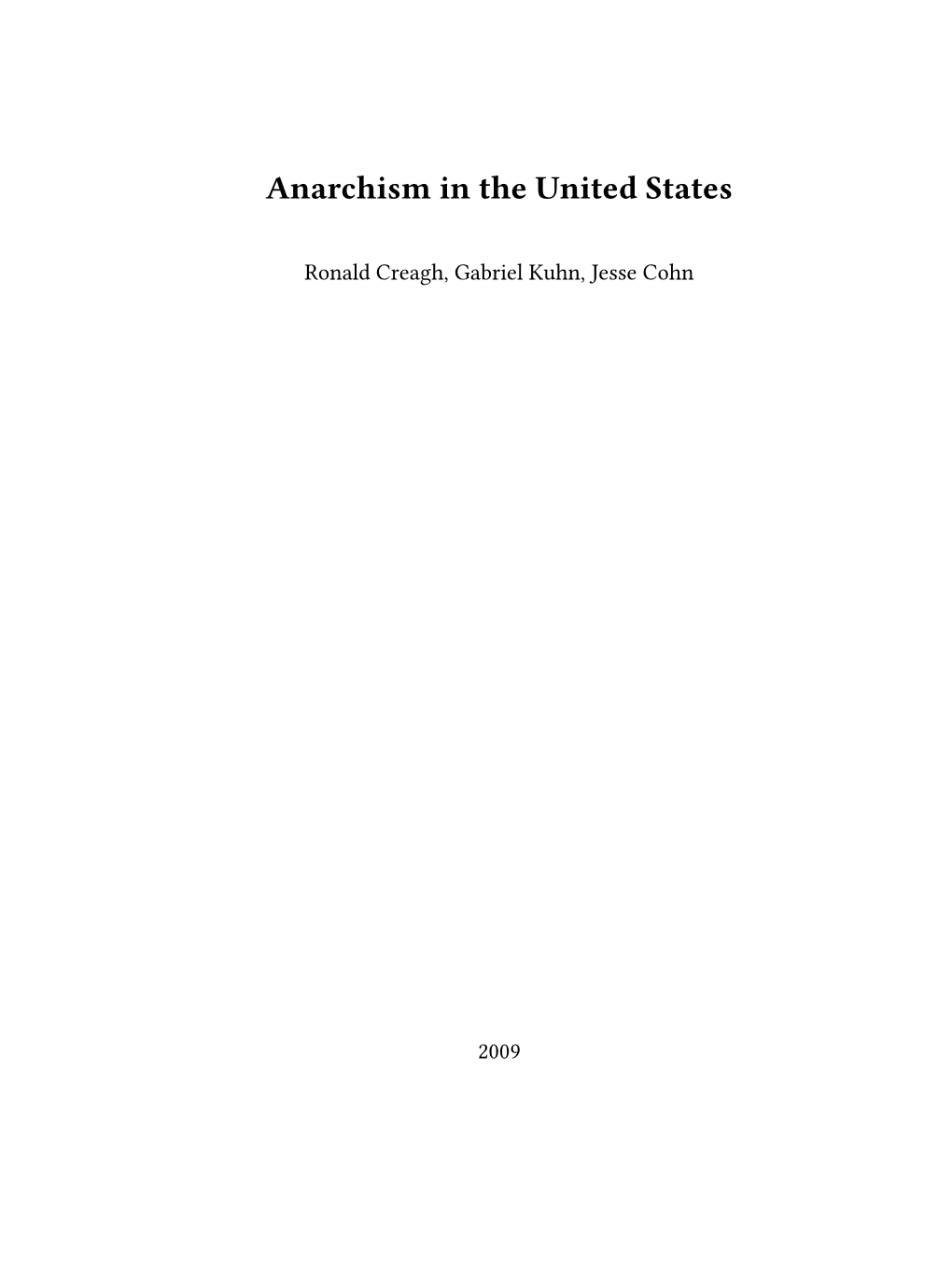 Anarchism in the United States