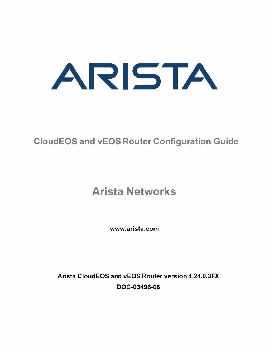 Cloudeos and Veos Router Configuration Guide
