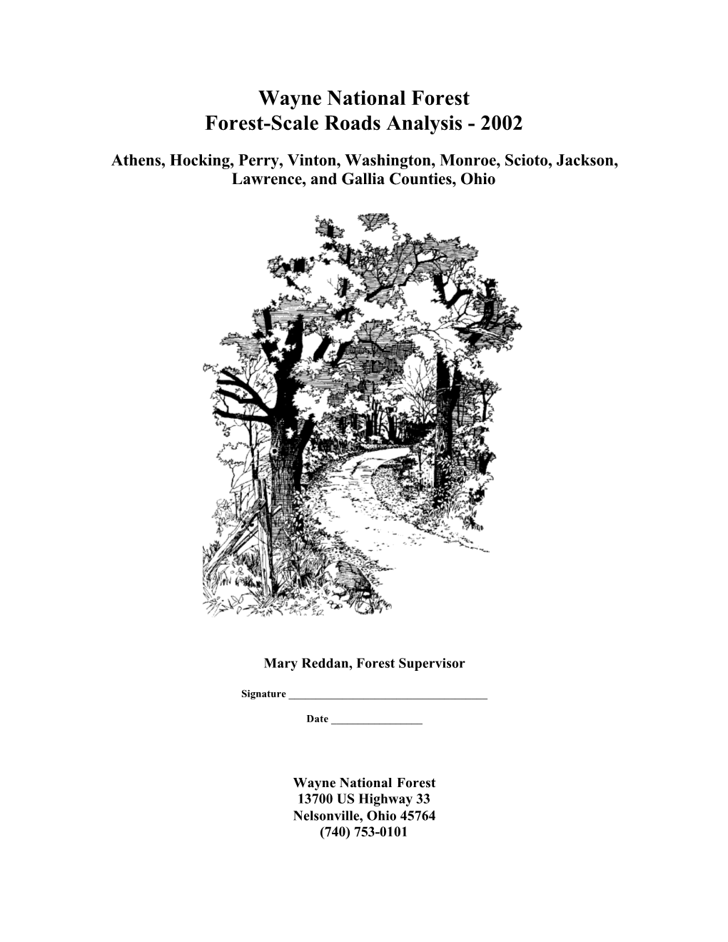 Wayne National Forest Forest-Scale Roads Analysis - 2002