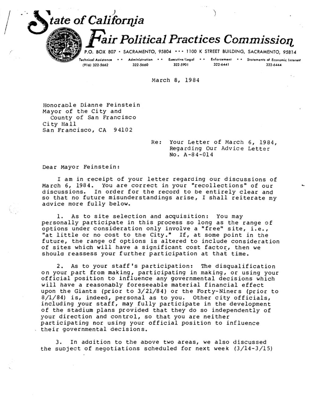 1984014 Advice Letter # 84014-A
