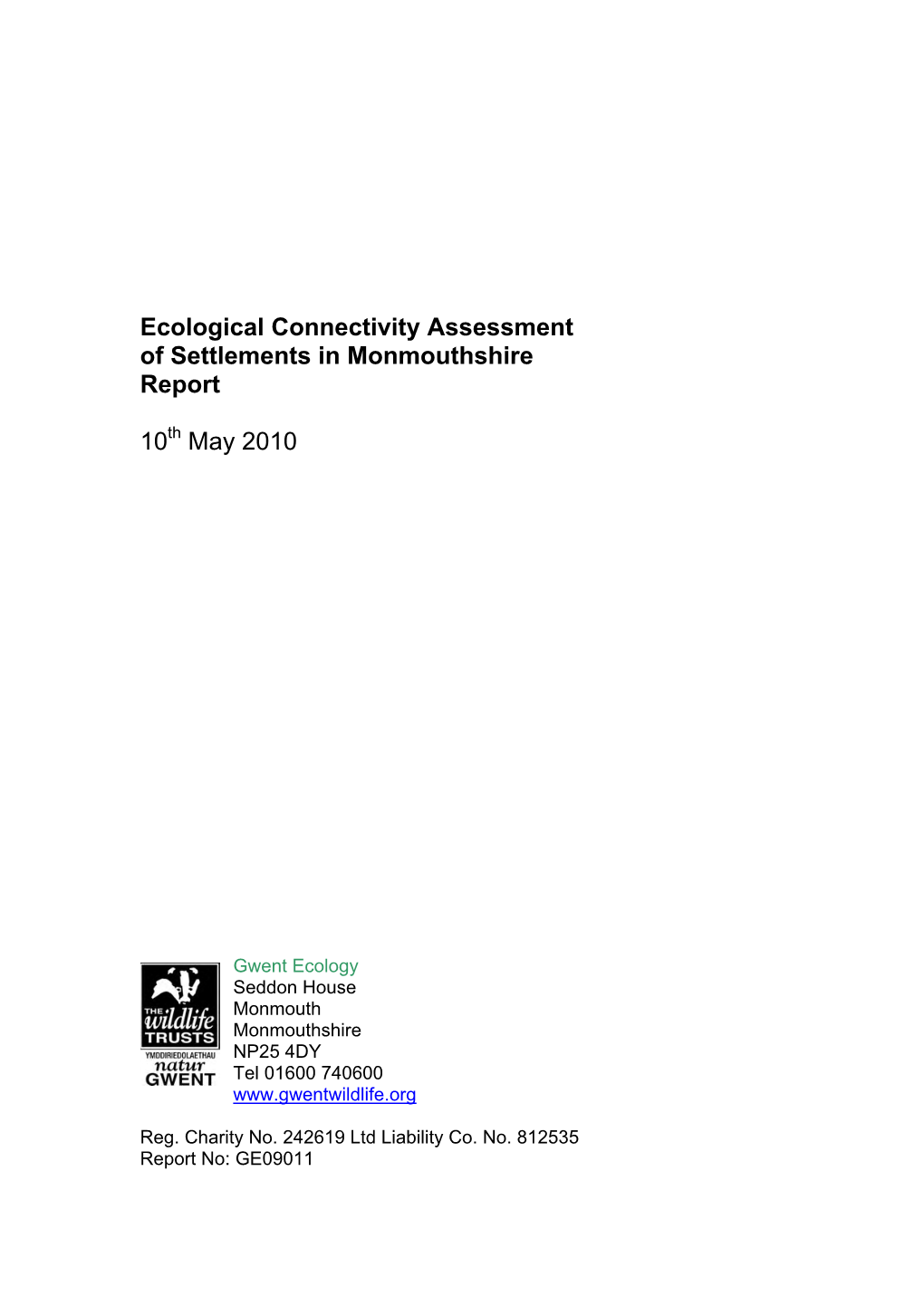 Ecological Connectivity Assessment 1 to 4