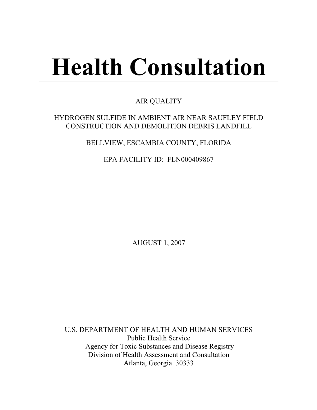 Health Consultation