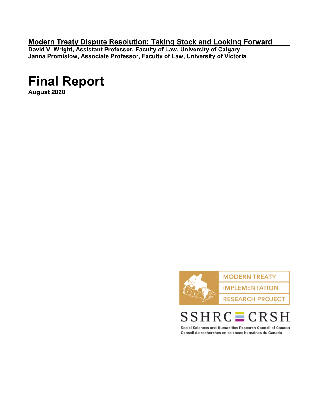 Final Report August 2020