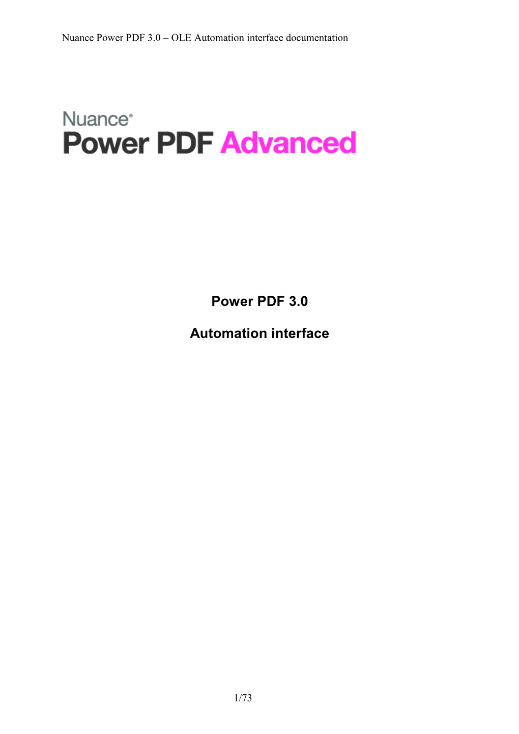 Power PDF 2.1 Automation Interface