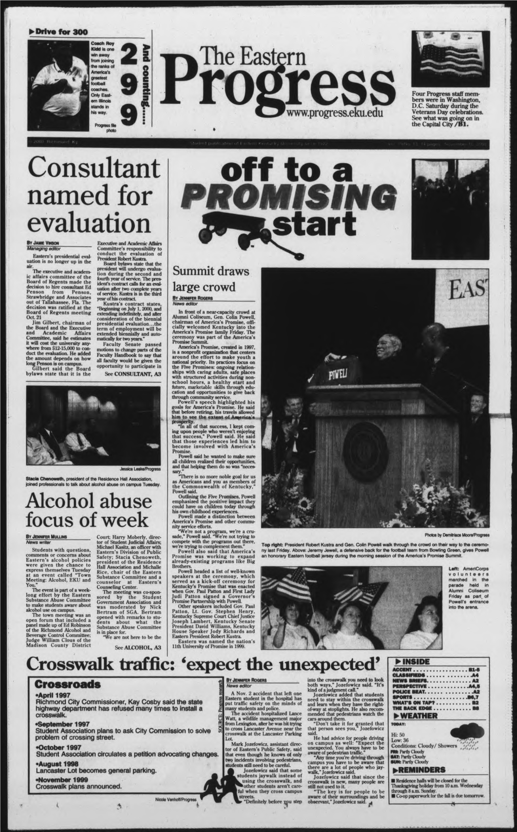 Eastern Progress, Thursday, November 16,2000 ► News Briefs Compiled by Rooica Brandenburg Retired History Professor U.S