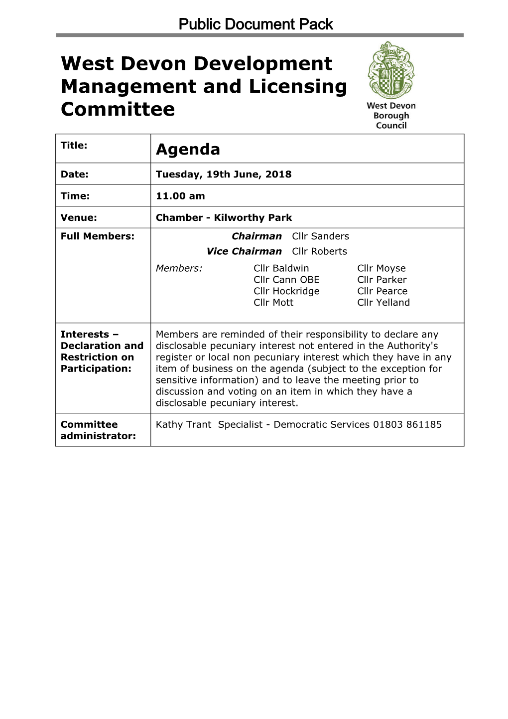 (Public Pack)Agenda Document for West Devon Development