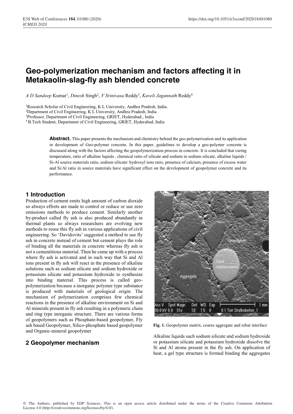 Geo-Polymerization Mechanism and Factors Affecting It in Metakaolin-Slag-Fly Ash Blended Concrete