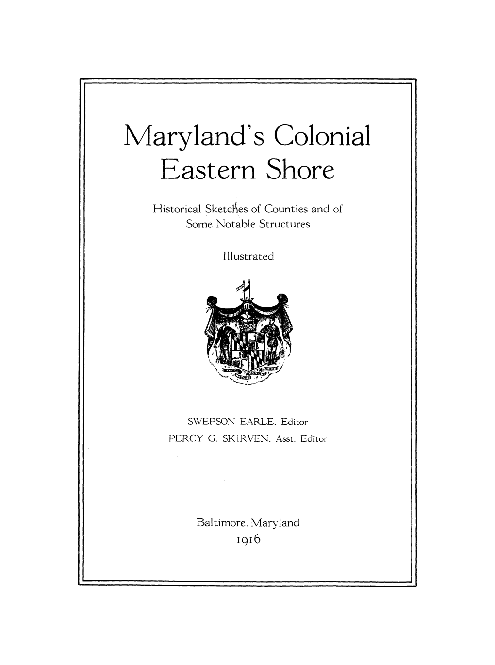 Maryland's Colonial Eastern Shore