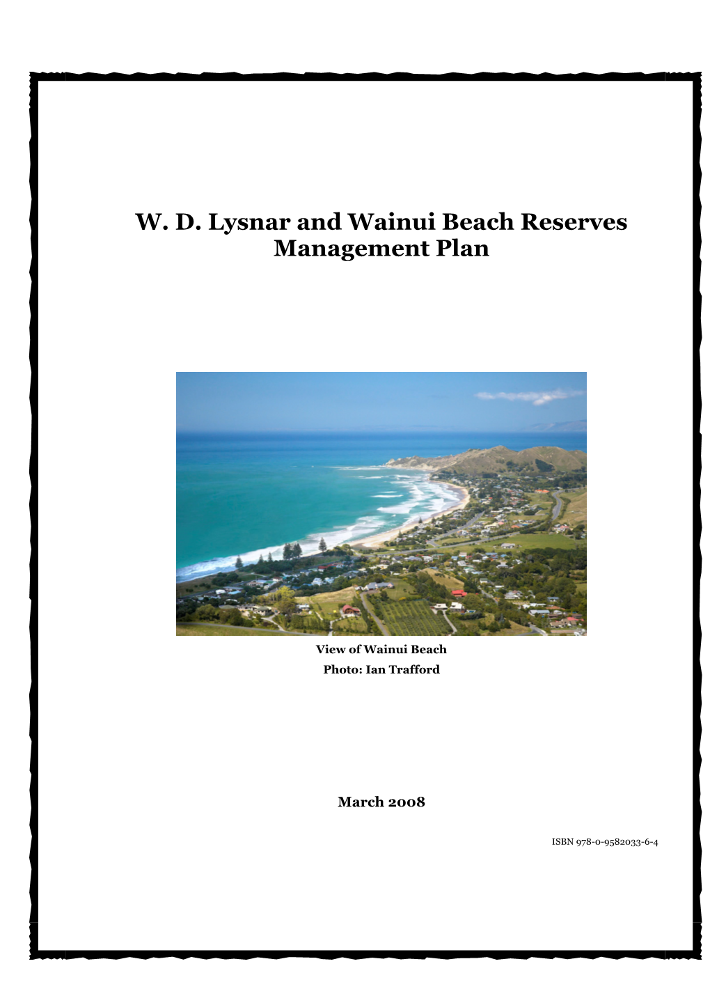 W. D. Lysnar and Wainui Beach Reserves Management Plan