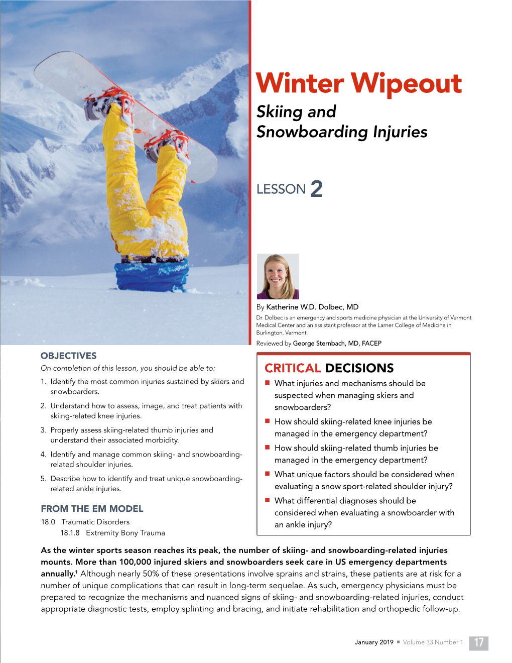 Winter Wipeout Skiing and Snowboarding Injuries