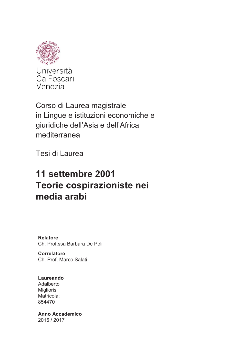 11 Settembre 2001 Teorie Cospirazioniste Nei Media Arabi