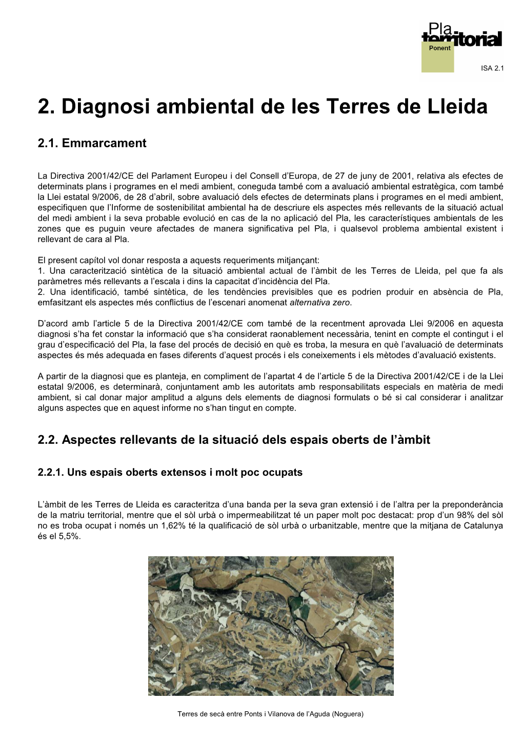 2. Diagnosi Ambiental De Les Terres De Lleida