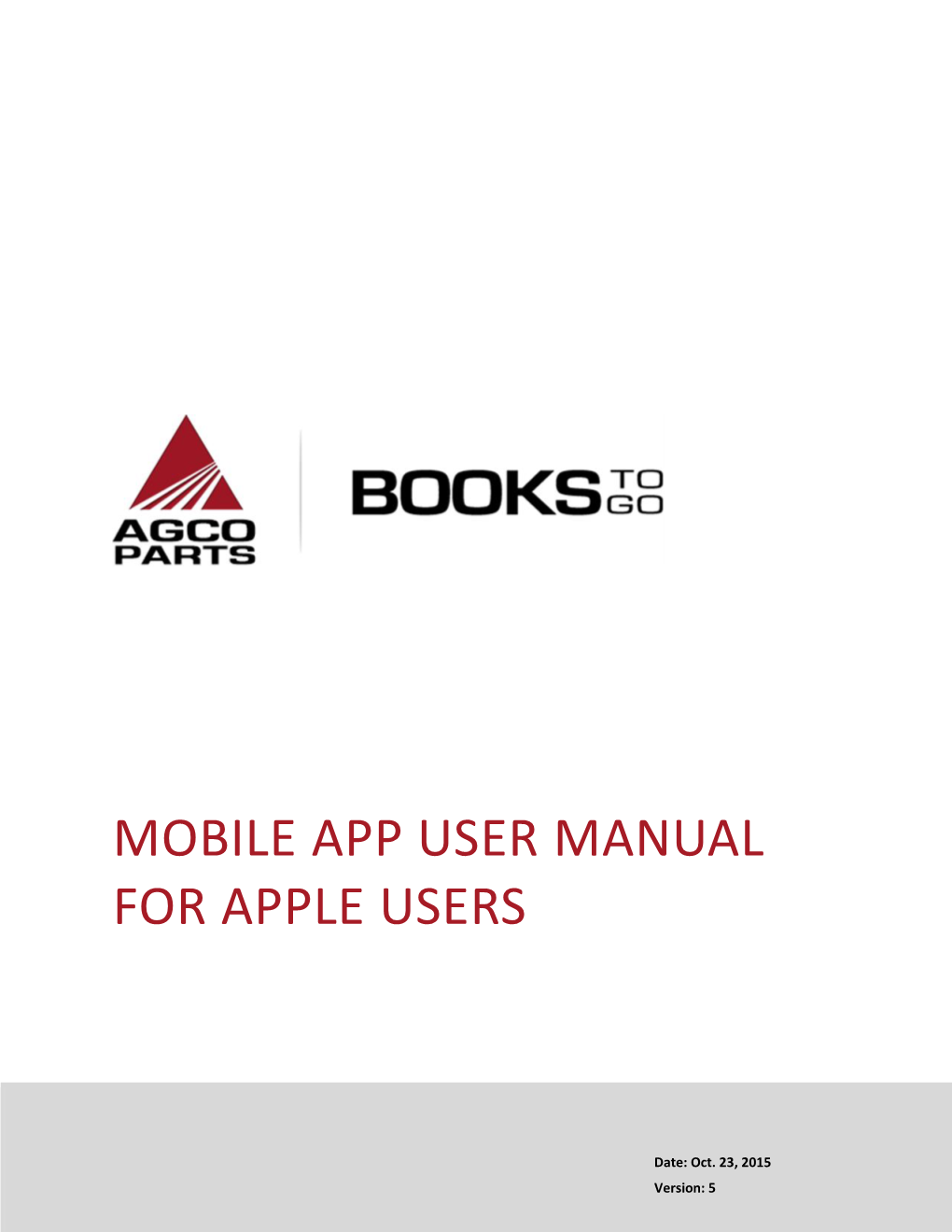 Mobile App User Manual for Apple Users