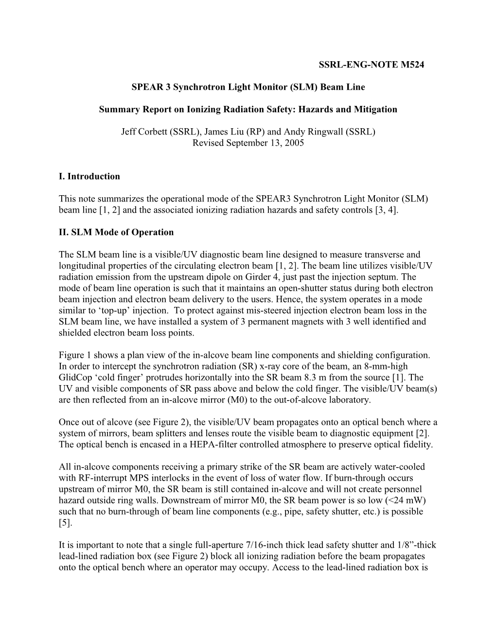 SPEAR 3 Synchrotron Light Monitor (SLM) Beam Line