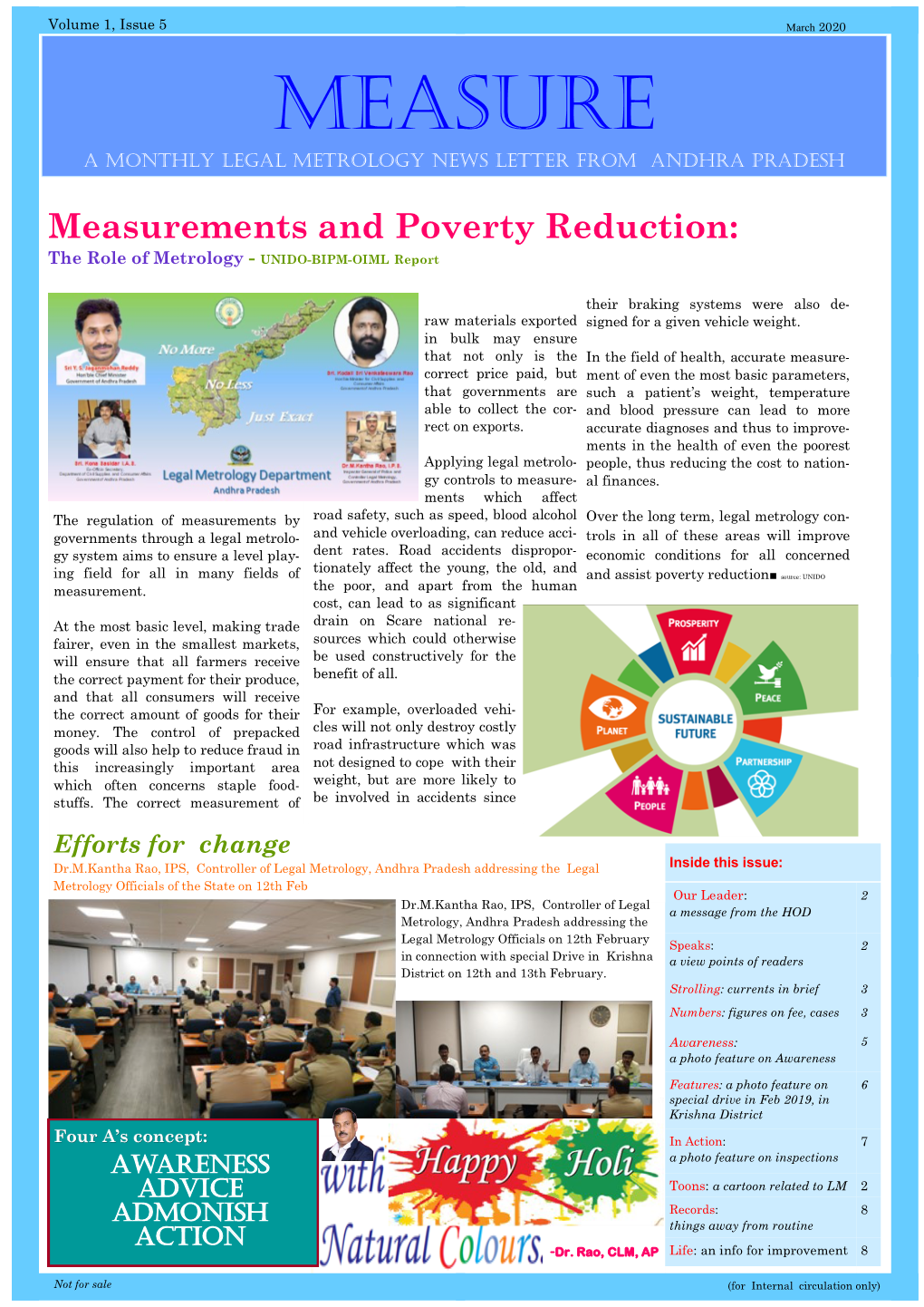 Measure a Monthly Legal Metrology News Letter from Andhra Pradesh