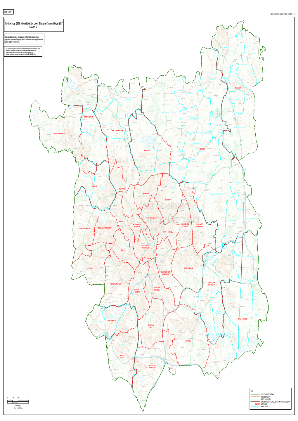 Referred to in the Leeds (Electoral Changes) Order 2017 Sheet 1 of 1
