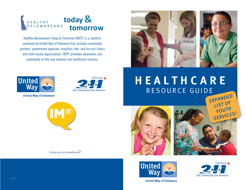 Healthcare Resource Guide Expanded List of Youth Services!