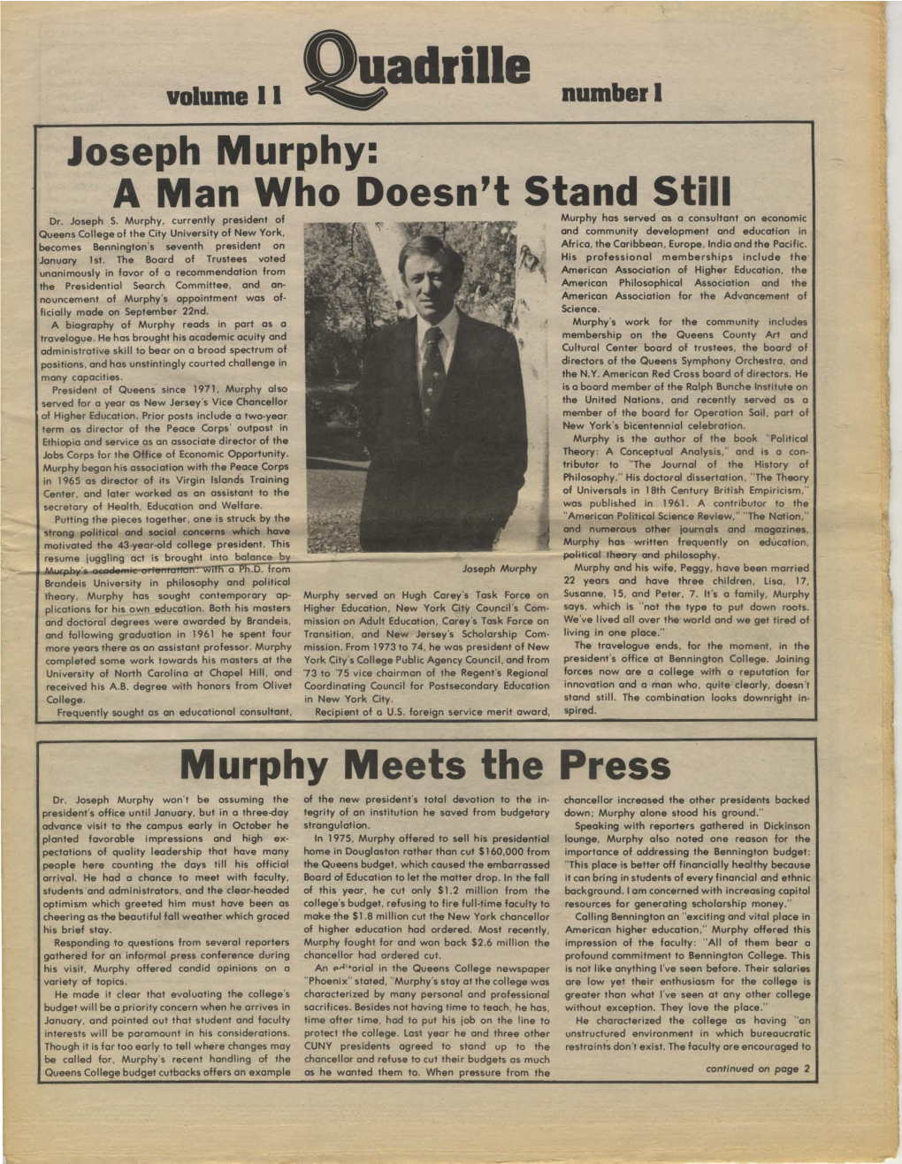 Joseph Murphy: a Man Who Doesn't Stand Still Dr