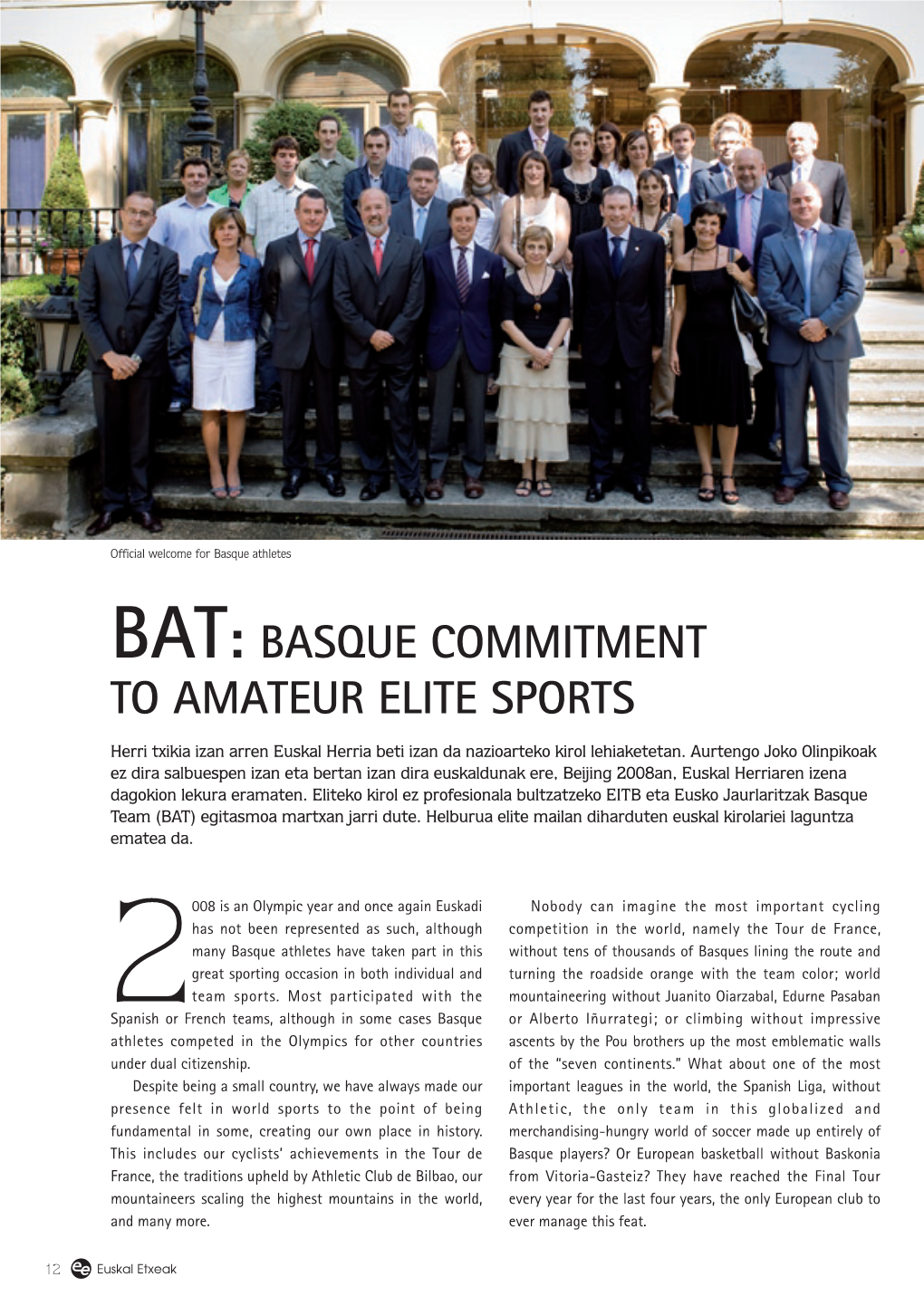 BAT: Basque Commitment to Amateur Elite Sports