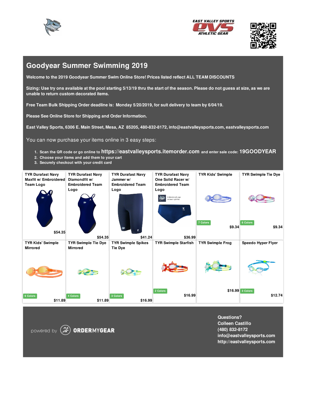 Goodyear Summer Swimming 2019