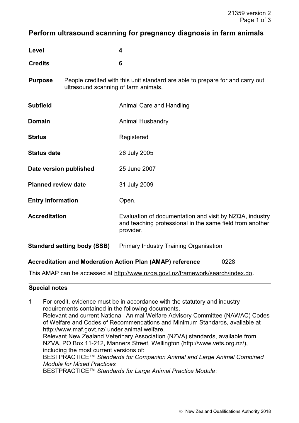 21359 Perform Ultrasound Scanning for Pregnancy Diagnosis in Farm Animals