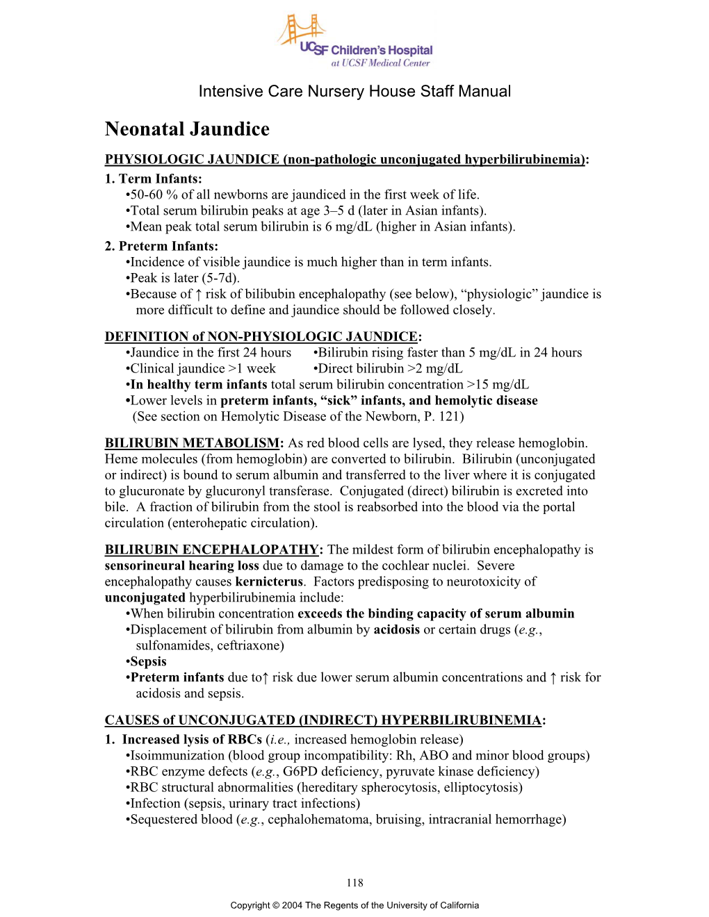 Neonatal Jaundice