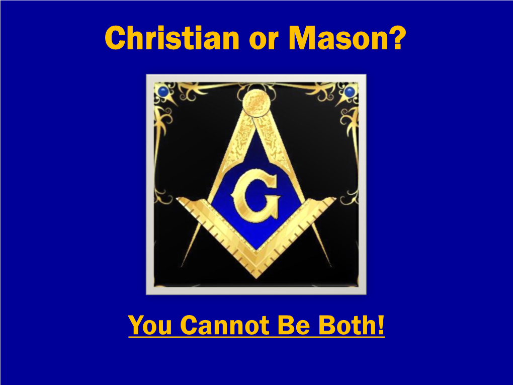 Christian Or Mason?