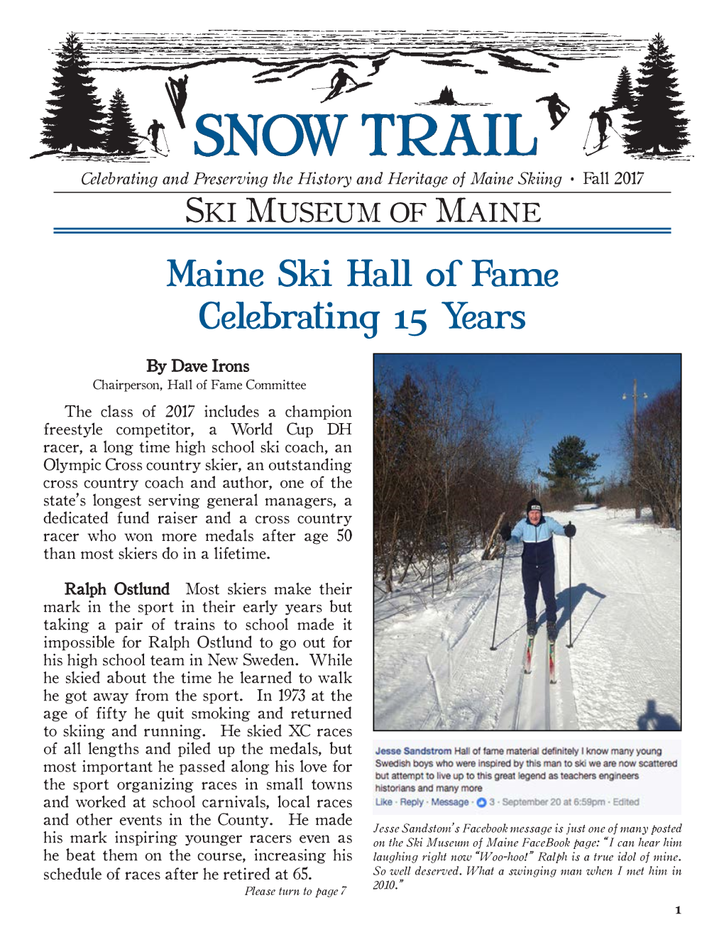 Maine Ski Hall of Fame Celebrating 15 Years