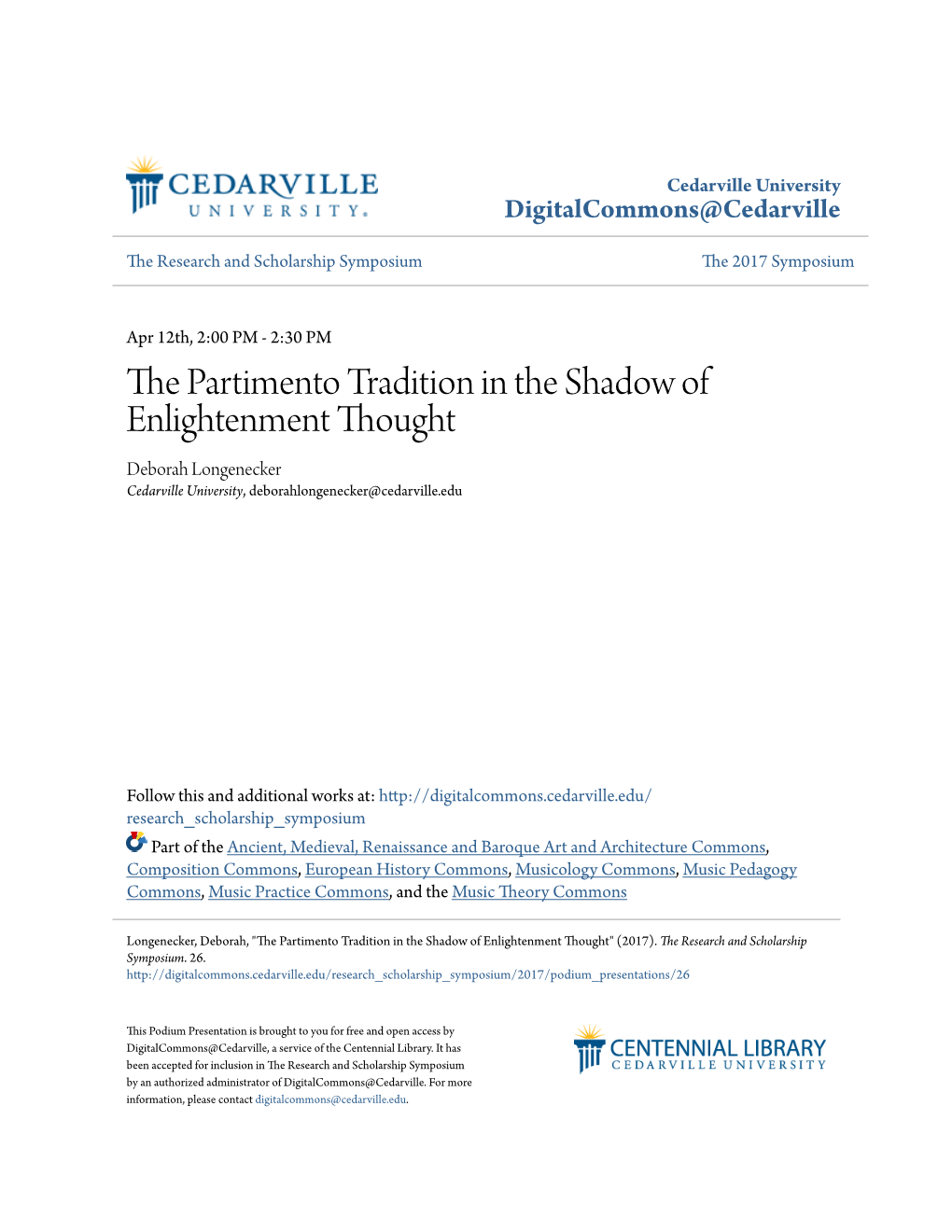 The Partimento Tradition in the Shadow of Enlightenment Thought