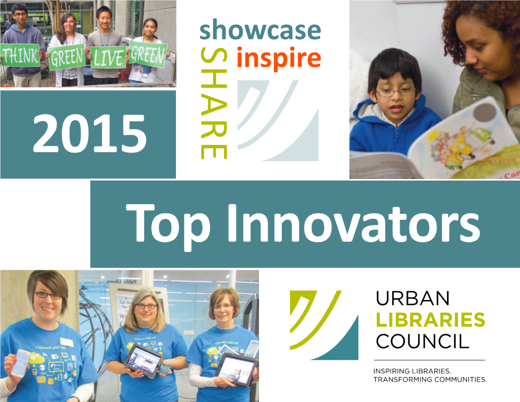 2015 Top Innovators and Honorable Mentions in 10 Categories