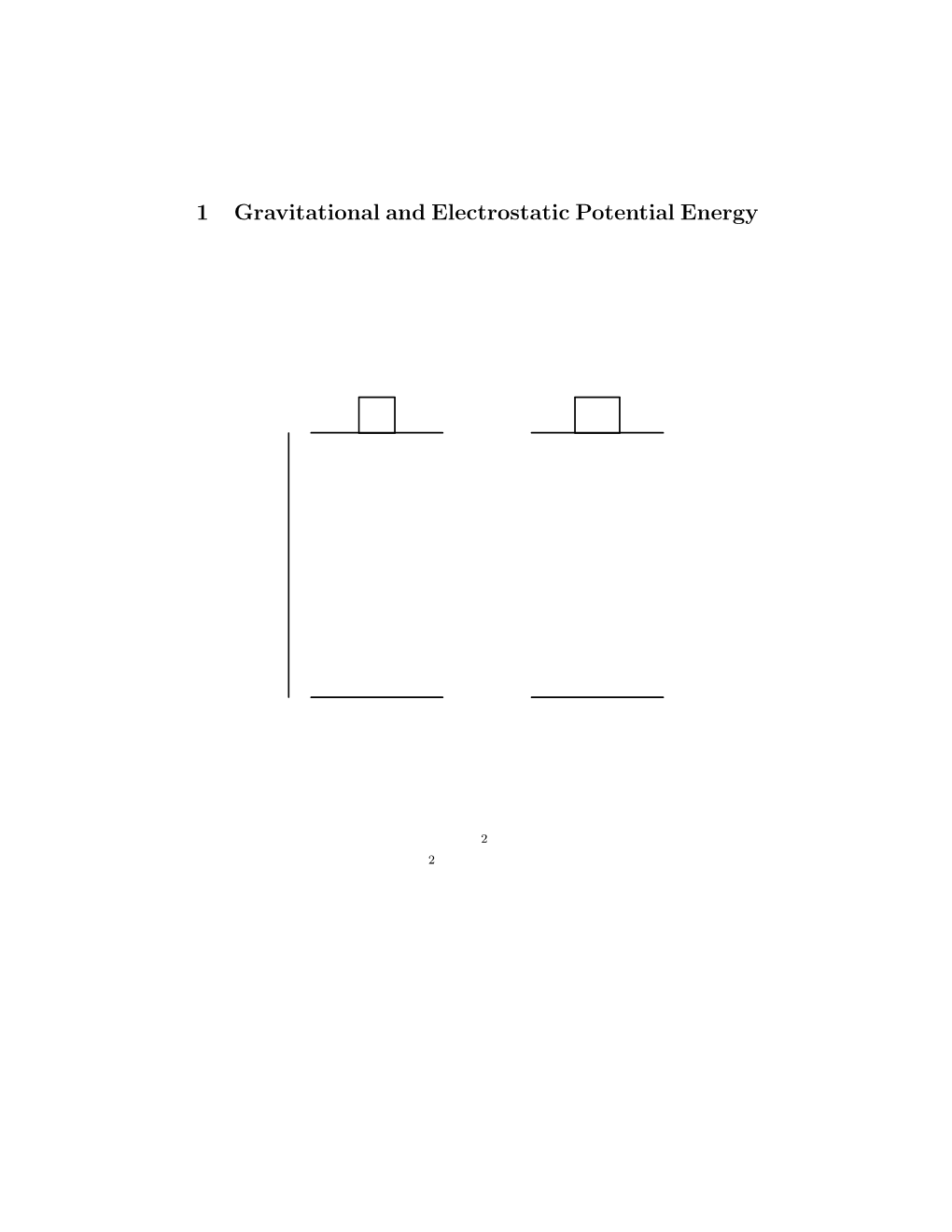 1 Gravitational and Electrostatic Potential Energy