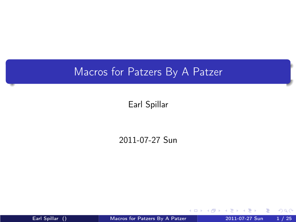 Macros for Patzers by a Patzer