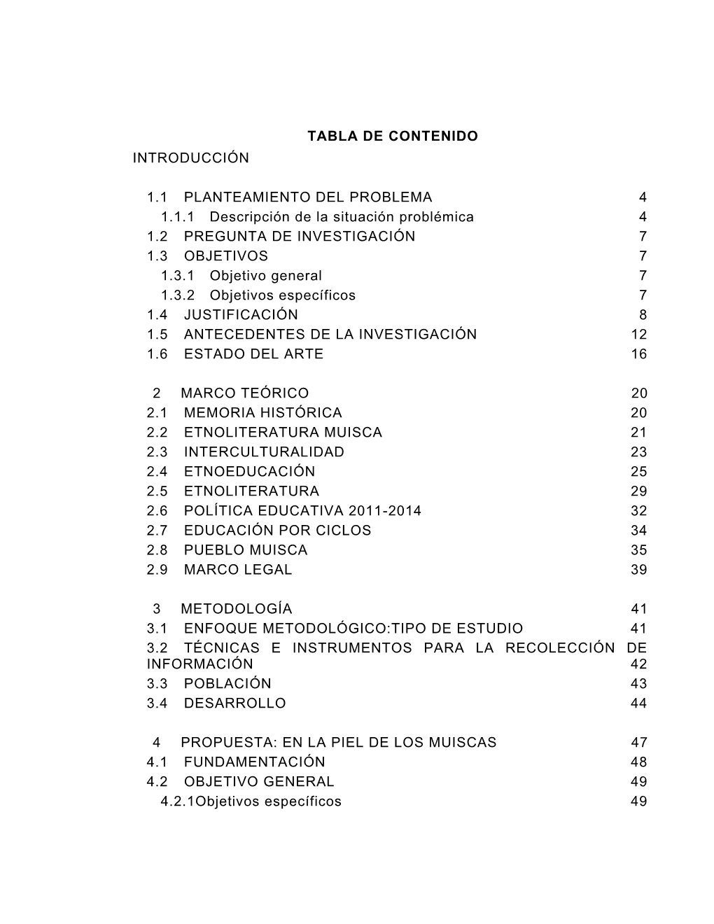 Tabla De Contenido Introducción 1.1